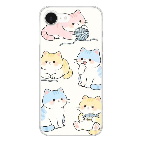 AQUOS R8 SH-52D クリア ハードケース (遊び心あふれる猫) かわいい 猫 イラスト ...
