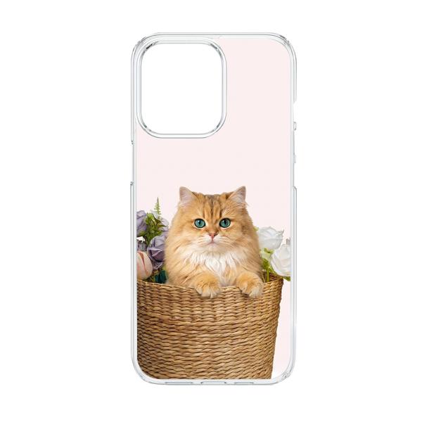 AQUOS R8 SH-52D クリア ハードケース (ラグドールねこと花籠) ねこ カゴ入り猫 可...