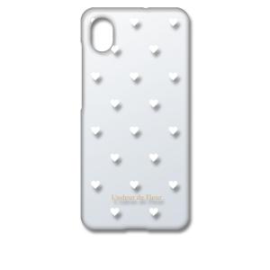 Galaxy A23 5G SC-56C SCG18 ギャラクシー クリア ハードケース (ホワイト) ハート ドット 水玉