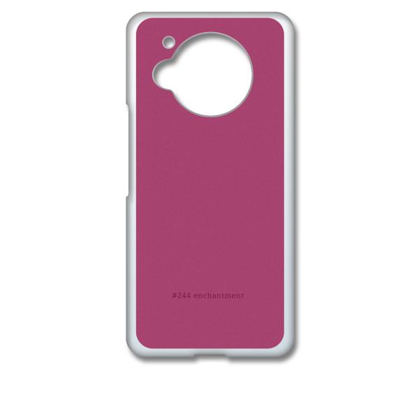 AQUOS R7 SH-52C クリア ハードケース 244-enchantment ローズ系 レッ...