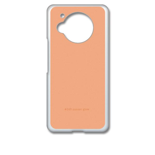 AQUOS R7 SH-52C クリア ハードケース 249-sunset glow オレンジ系 ベ...