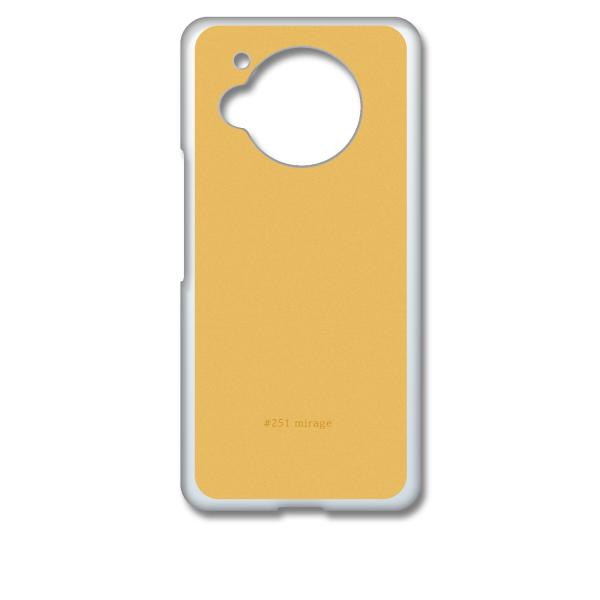 AQUOS R7 SH-52C クリア ハードケース 251-mirage イエロー系 サンドベージ...