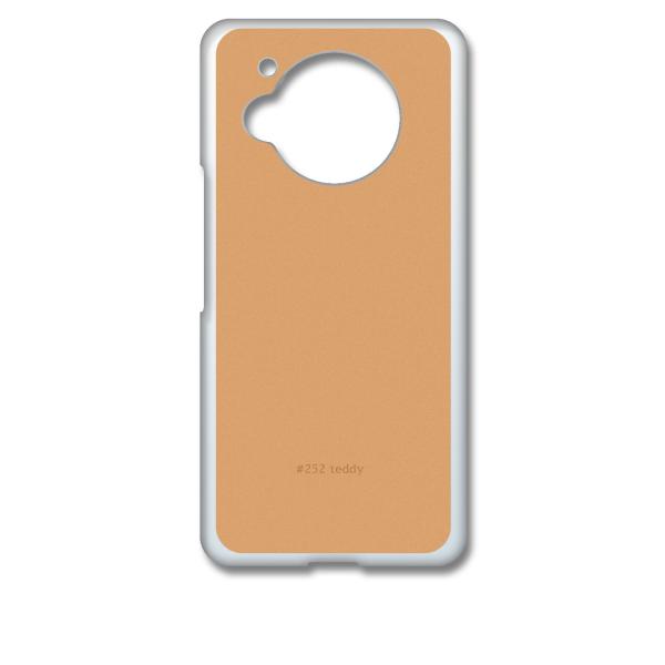 AQUOS R7 SH-52C クリア ハードケース 252-teddy ベージュ系 ブラウン系 ス...