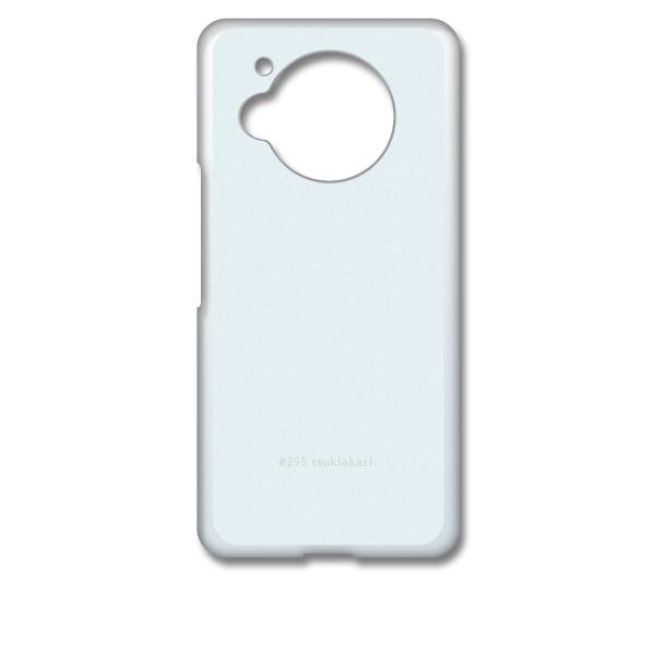 AQUOS R7 SH-52C クリア ハードケース 255-tsukiakari ライトブルー系 ...