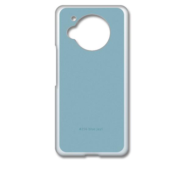 AQUOS R7 SH-52C クリア ハードケース 256-blue jayl ブルー系 ブルーグ...