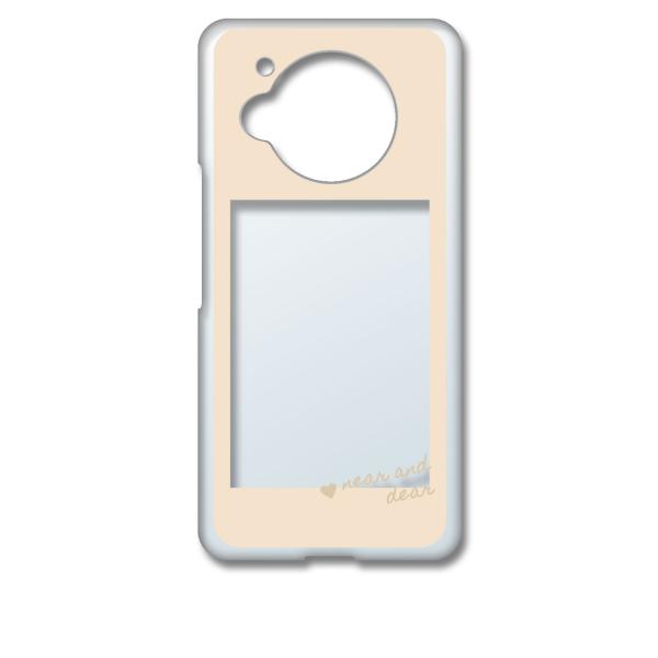 AQUOS R7 SH-52C クリア ハードケース (アイボリー)  四角窓 アレンジ カバー ス...