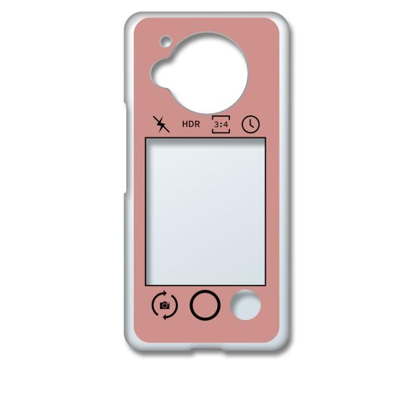 AQUOS R7 SH-52C クリア ハードケース (ピンク) カメラアプリ風 フォトフレーム カ...