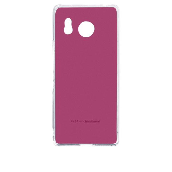 AQUOS R8 SH-52D クリア ハードケース 244-enchantment ローズ系 レッ...
