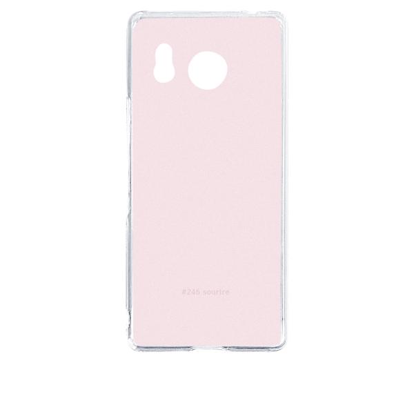 AQUOS R8 SH-52D クリア ハードケース 246-sourire ピンク系 ベビーピンク...