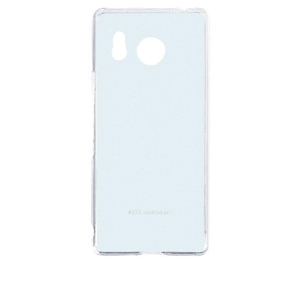 AQUOS R8 SH-52D クリア ハードケース 255-tsukiakari ライトブルー系 ...