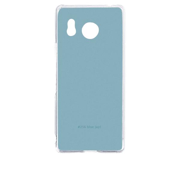 AQUOS R8 SH-52D クリア ハードケース 256-blue jayl ブルー系 ブルーグ...