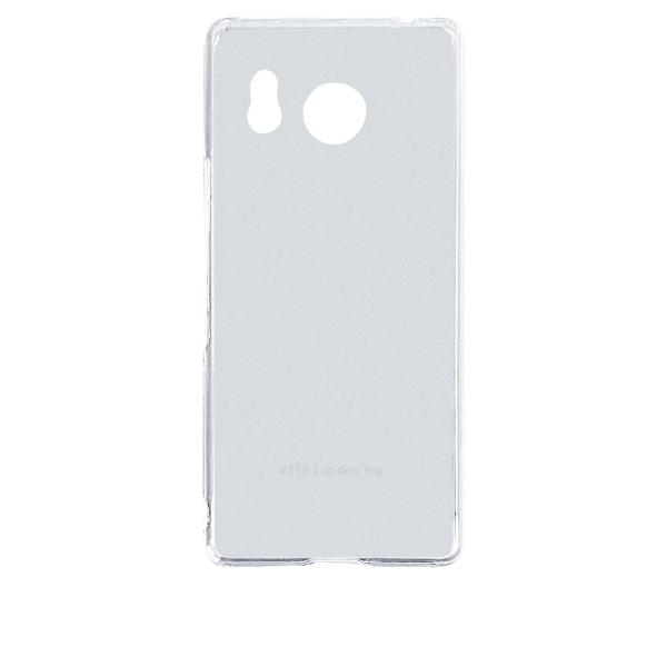 AQUOS R8 SH-52D クリア ハードケース 259-london fog グレー系 ライト...