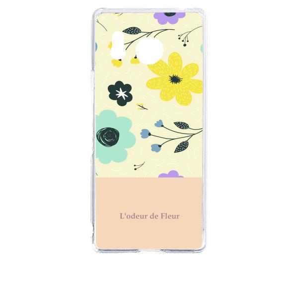 AQUOS R8 SH-52D クリア ハードケース (北欧フラワー) 花柄 フラワー 北欧 手書き...
