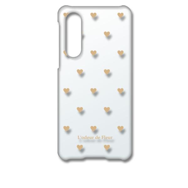 SHG02 AQUOS zero5G basic DX クリア ハードケース (ベージュ) ハート ...