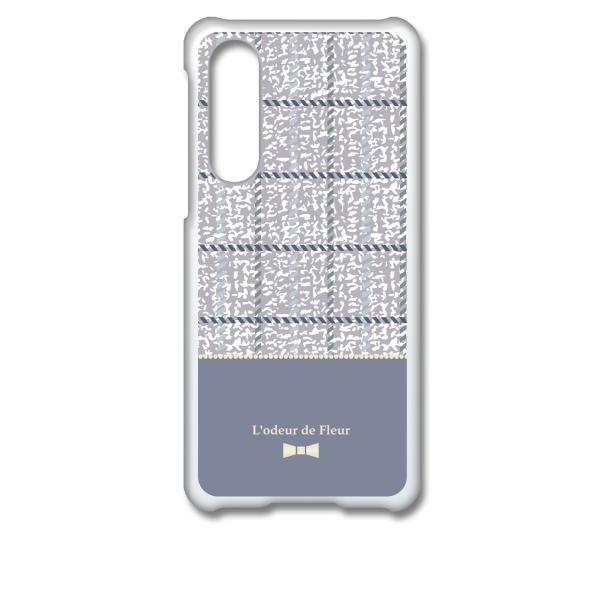 SHG02 AQUOS zero5G basic DX クリア ハードケース (ツイード風 ダークバ...
