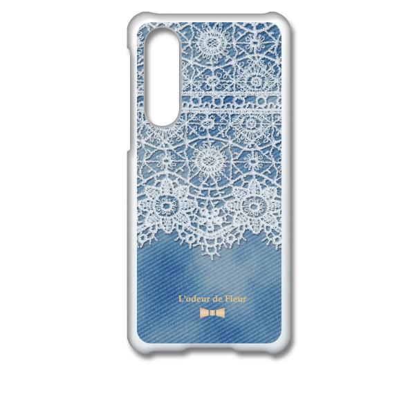 SHG02 AQUOS zero5G basic DX クリア ハードケース レース (デニム) ア...