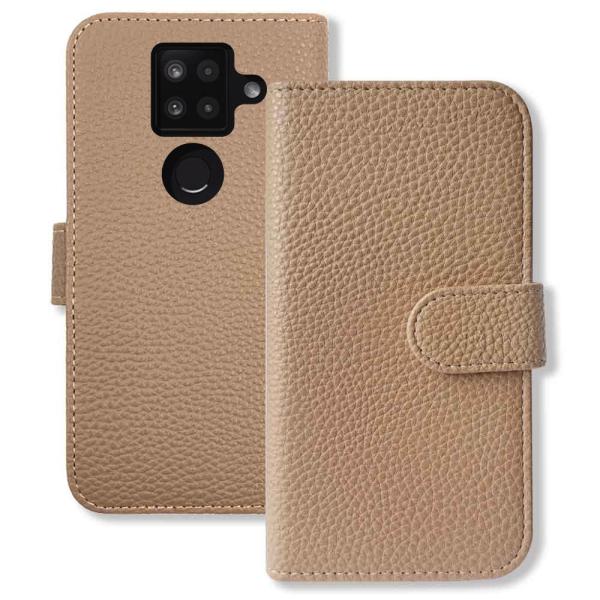 AQUOS sense4 plus スマホケース（グレージュ）カバー 手帳 カード収納  ニュアンス...