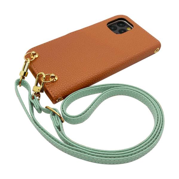 SHG02 AQUOS zero5G basic DX スマホショルダー（手帳アプリコット×ストラッ...