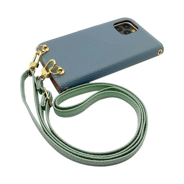 SHG02 AQUOS zero5G basic DX スマホショルダー（手帳ブルーグレー×ストラッ...