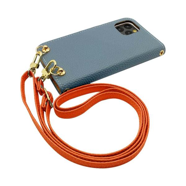 SHG02 AQUOS zero5G basic DX スマホショルダー（手帳ブルーグレー×ストラッ...