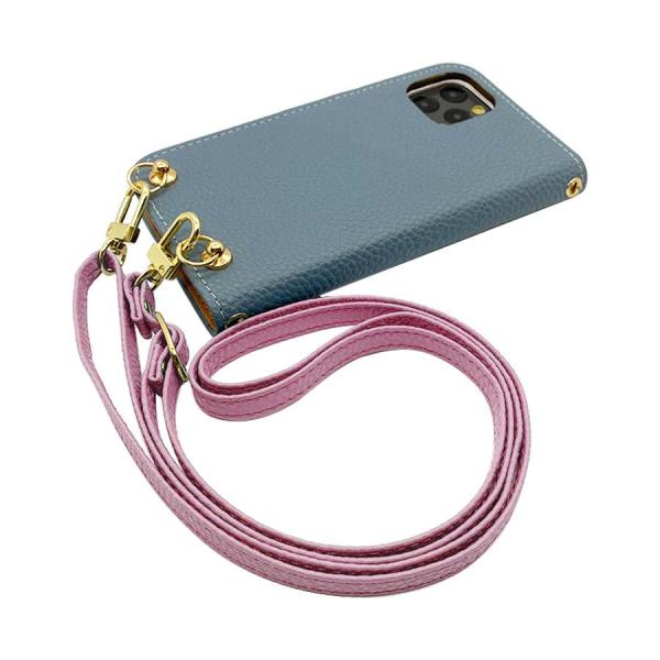 SHG02 AQUOS zero5G basic DX スマホショルダー（手帳ブルーグレー×ストラッ...