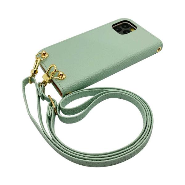 SHG02 AQUOS zero5G basic DX スマホショルダー（手帳アイスグリーン×ストラ...