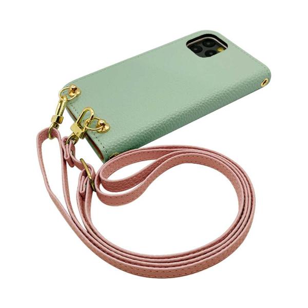 SHG02 AQUOS zero5G basic DX スマホショルダー（手帳アイスグリーン×ストラ...