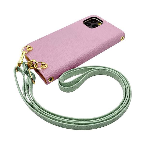SHG02 AQUOS zero5G basic DX スマホショルダー（手帳バイオレット×ストラッ...