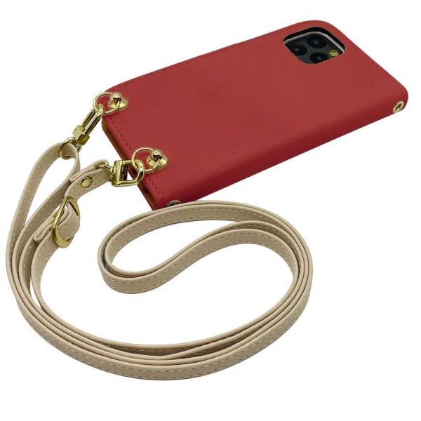Galaxy S23 SC-51D SCG19 スマホショルダー（手帳ボルドー×ストラップ:クリーム...