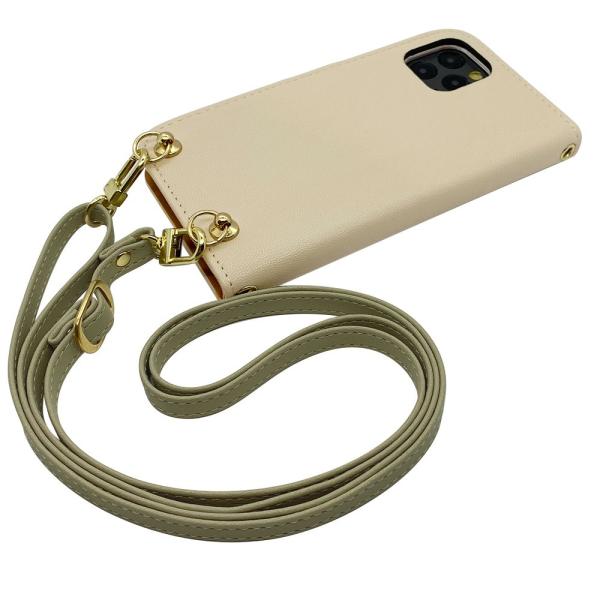 Galaxy S20+ 5G SC-52A SCG02 スマホショルダー（手帳クリーム×ストラップ:...
