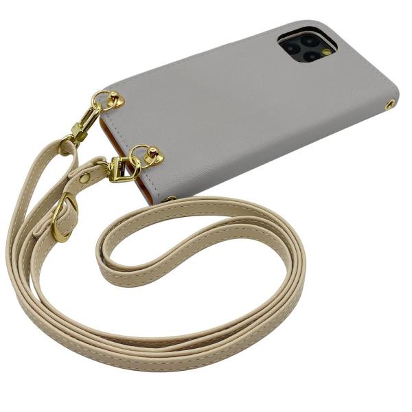 Galaxy S23 Ultra SC-52D SCG20 スマホショルダー（手帳ライトグレー×スト...