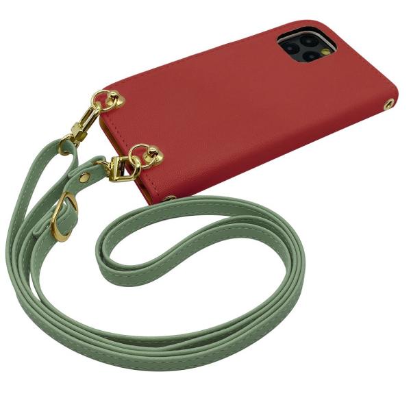SHG02 AQUOS zero5G basic DX スマホショルダー（手帳ボルドー×ストラップ:...