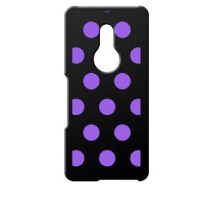 arrows Be4 Plus アローズビー ブラック ハードケース 小 ドット柄 水玉 パープル