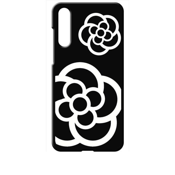 HW01K HUAWEI P20 Pro ブラック ハードケース カメリア 花柄