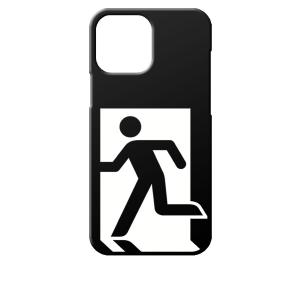 iPhone13 Pro Max アイフォン13プロマックス ブラック ハードケース 非常口