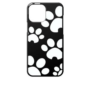 iPhone13 Pro Max アイフォン13プロマックス ブラック ハードケース 肉球（大） 犬...