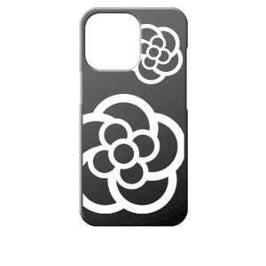 iPhone13 Pro アイフォン13プロ ブラック ハードケース カメリア 花柄｜ss-link