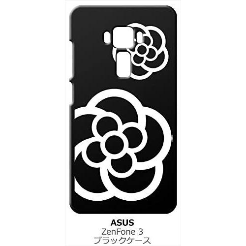 zenfone3 ブラック ハードケース カメリア 花柄