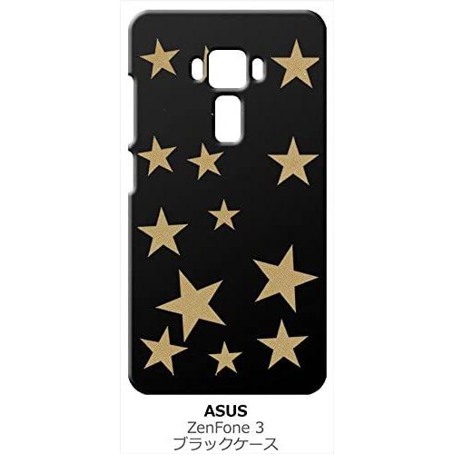 zenfone3 ブラック ハードケース 星 スター ベージュ