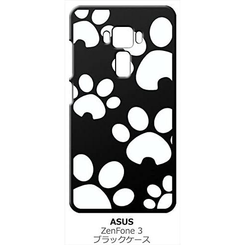 zenfone3 ブラック ハードケース 肉球（大） 犬 猫