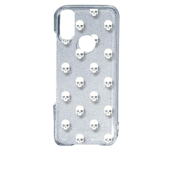Android One S10 アンドロイドワンS10 クリア ハードケース スカル ドクロ 骸骨 ...