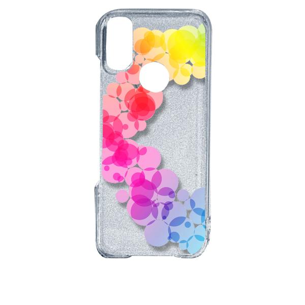 Android One S10 アンドロイドワンS10 クリア ハードケース レインボー サークル ...