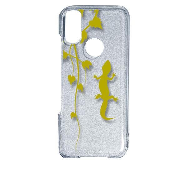 Android One S10 アンドロイドワンS10 クリア ハードケース アニマル 爬虫類 トカ...