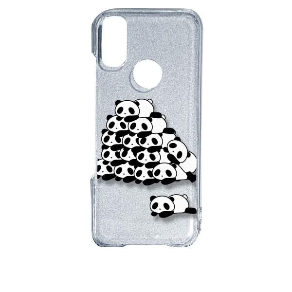 Android One S10 アンドロイドワンS10 クリア ハードケース 山盛りパンダ スマホ ...