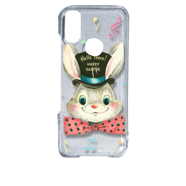 Android One S10 アンドロイドワンS10 クリア ハードケース うさぎシルクハット レ...