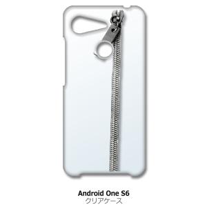 Android One S6 KYV48 クリア ハードケース ジッパー チャック m027 スマホ...
