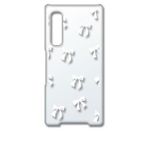 arrows NX9 F-52A アローズNX9 クリア ハードケース リボン(ホワイト) スマホ ...