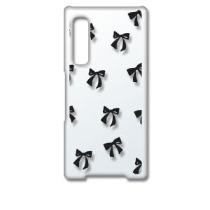 arrows NX9 F-52A アローズNX9 クリア ハードケース リボン(ブラック) スマホ ...