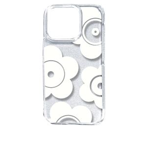iPhone14 Pro アイフォン14プロ クリア ハードケース t026-ホワイト 花柄 マリメッコ風 スマホ ケース スマートフォン カバー｜ss-link