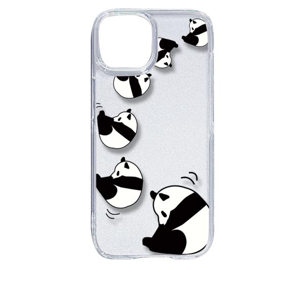 iPhone15 アイフォン15 クリア ハードケース ころころパンダ スマホ ケース スマートフォ...